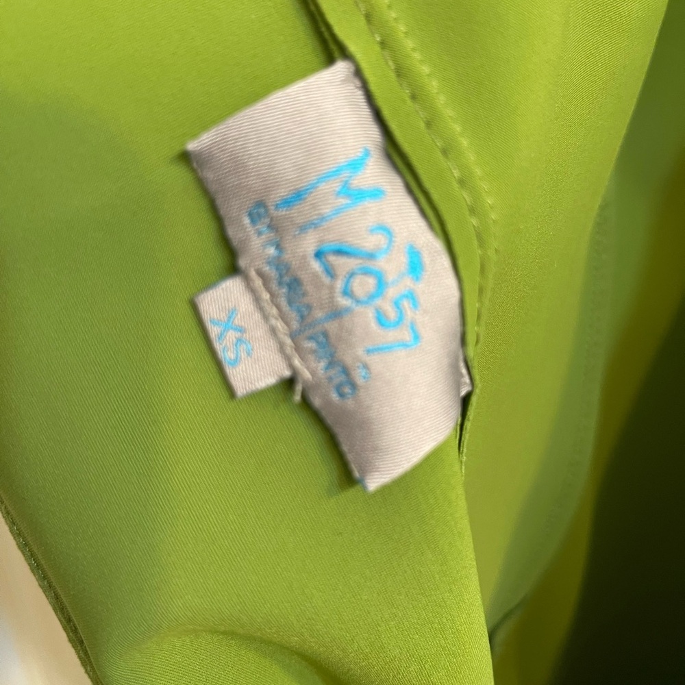 m2057 Green Sheath Dress full back zipper - Picture 7 of 7